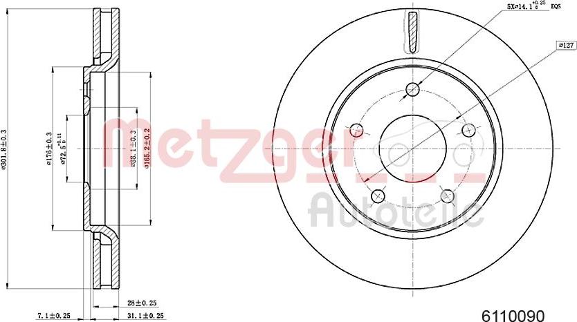 Metzger 6110090 - Əyləc Diski furqanavto.az