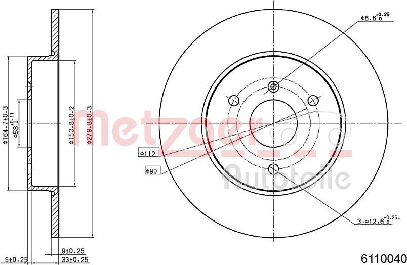 Metzger 6110040 - Əyləc Diski furqanavto.az