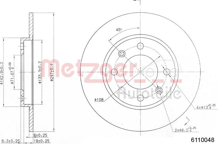 Metzger 6110048 - Əyləc Diski furqanavto.az