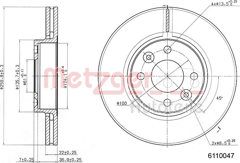 Metzger 6110047 - Əyləc Diski furqanavto.az