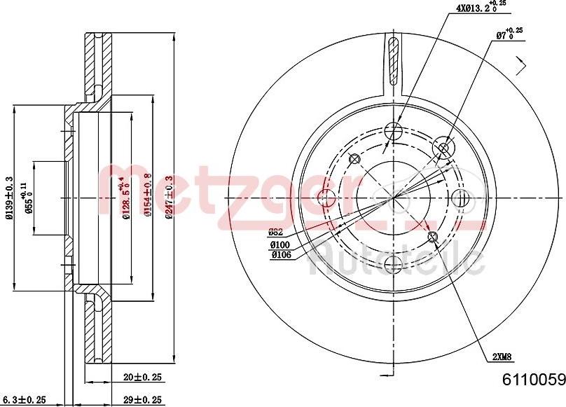 Metzger 6110059 - Əyləc Diski furqanavto.az