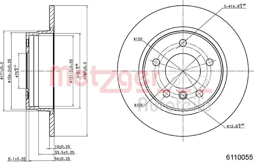 Metzger 6110055 - Əyləc Diski furqanavto.az