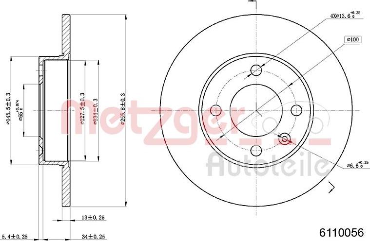 Metzger 6110056 - Əyləc Diski www.furqanavto.az