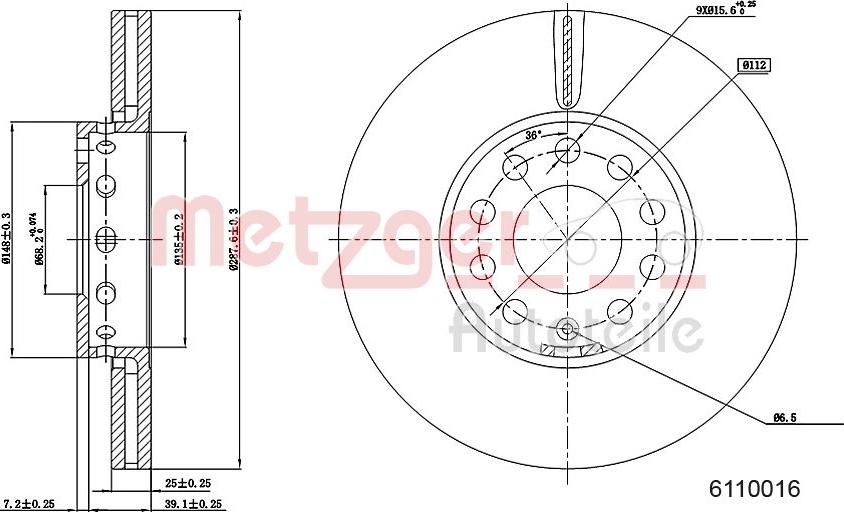 Metzger 6110016 - Əyləc Diski furqanavto.az