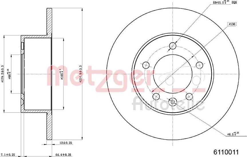 Metzger 6110011 - Əyləc Diski furqanavto.az