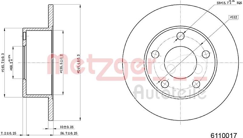 Metzger 6110017 - Əyləc Diski furqanavto.az