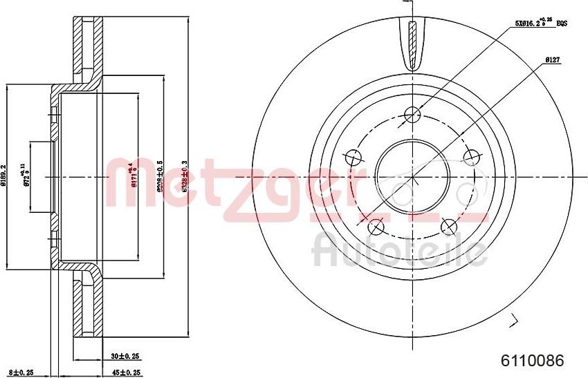 Metzger 6110086 - Əyləc Diski furqanavto.az