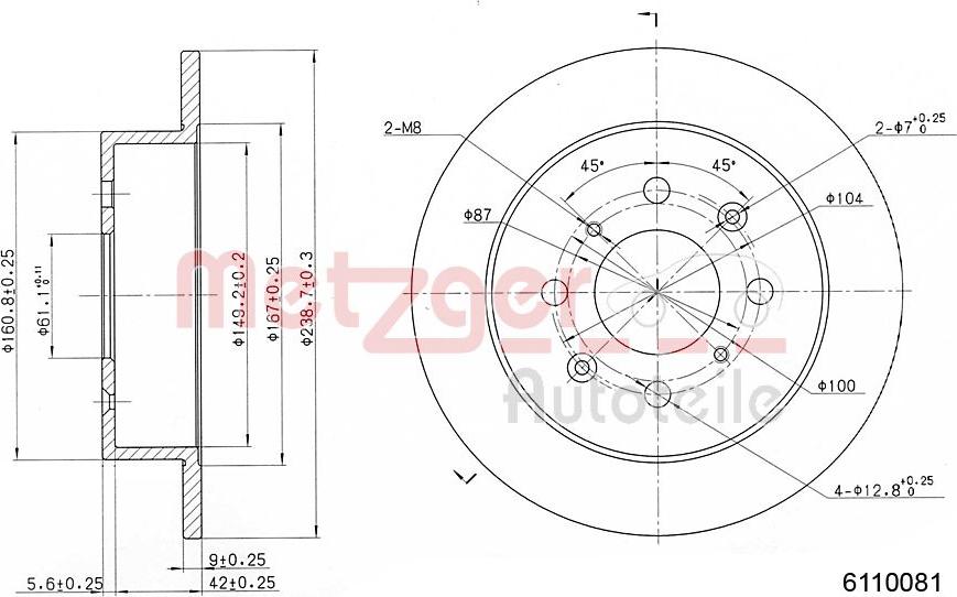 Metzger 6110081 - Əyləc Diski furqanavto.az