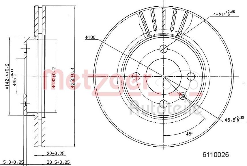 Metzger 6110026 - Əyləc Diski furqanavto.az