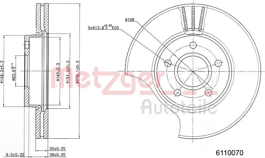 Metzger 6110070 - Əyləc Diski furqanavto.az