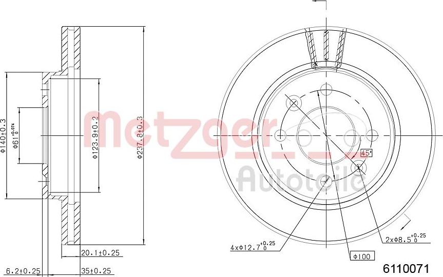 Metzger 6110071 - Əyləc Diski furqanavto.az