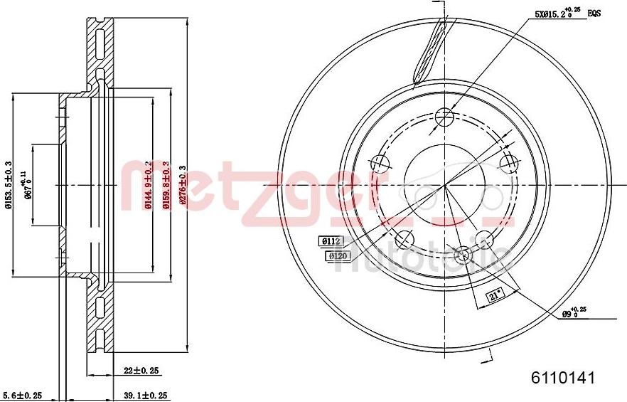 Metzger 6110141 - Əyləc Diski furqanavto.az