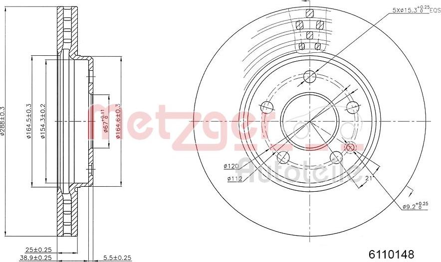 Metzger 6110148 - Əyləc Diski furqanavto.az