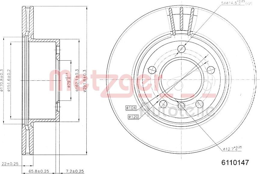 Metzger 6110147 - Əyləc Diski furqanavto.az