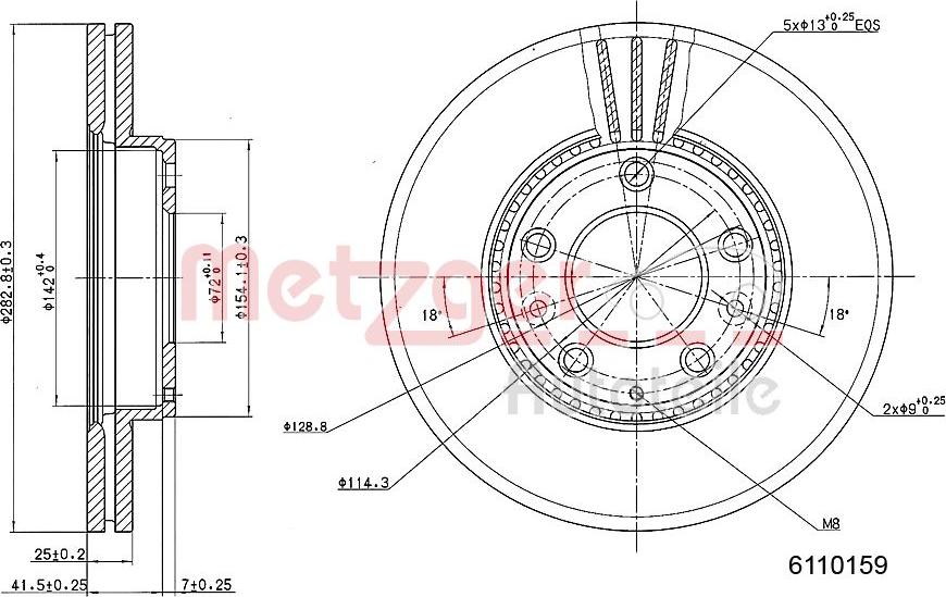 Metzger 6110159 - Əyləc Diski furqanavto.az