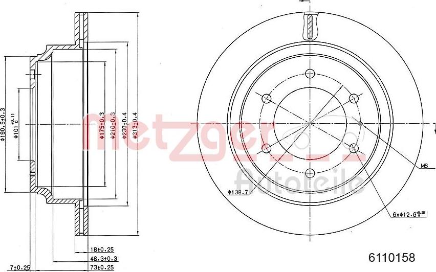 Metzger 6110158 - Əyləc Diski furqanavto.az