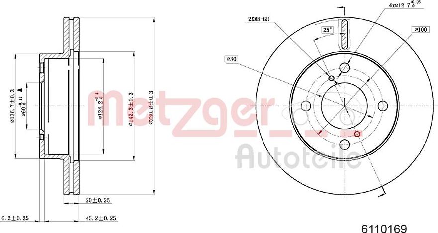 Metzger 6110169 - Əyləc Diski furqanavto.az