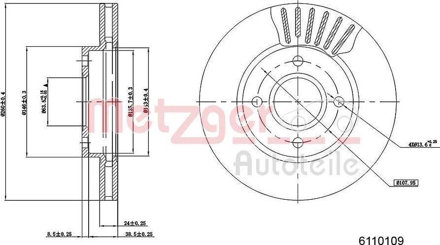 Metzger 6110109 - Əyləc Diski furqanavto.az