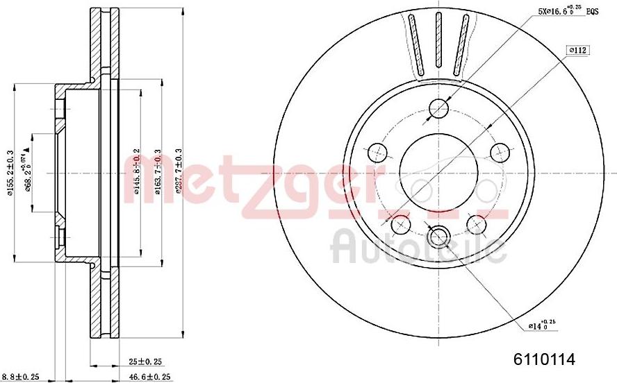 Metzger 6110114 - Əyləc Diski furqanavto.az