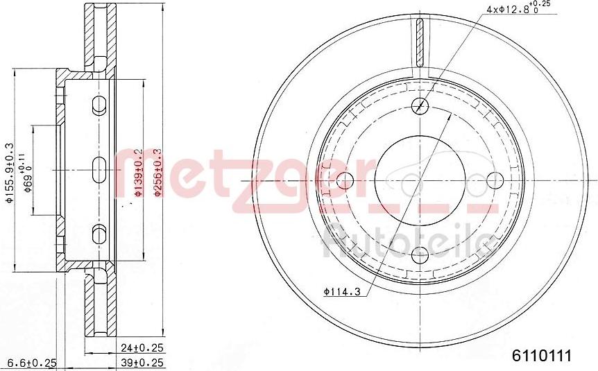 Metzger 6110111 - Əyləc Diski furqanavto.az