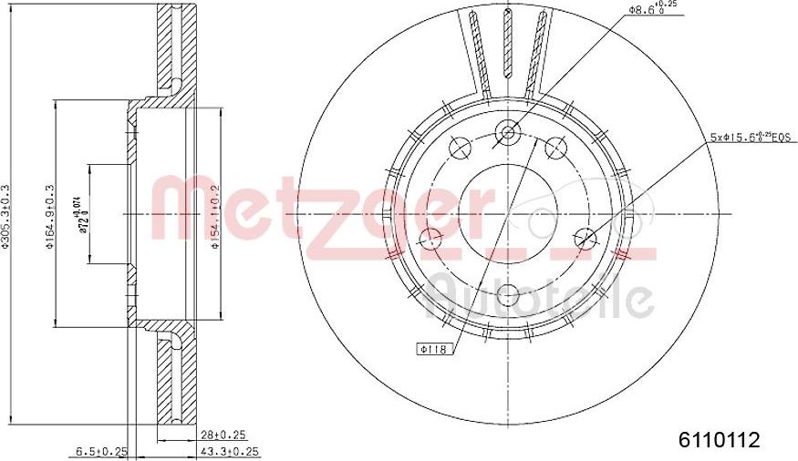 Metzger 6110112 - Əyləc Diski furqanavto.az