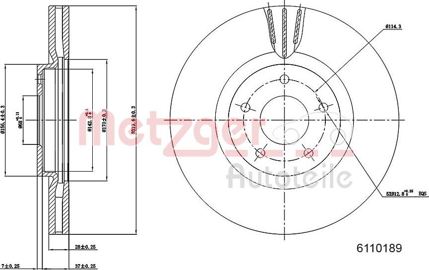 Metzger 6110189 - Əyləc Diski furqanavto.az