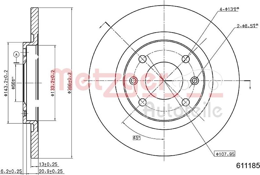 Metzger 6110185 - Əyləc Diski furqanavto.az