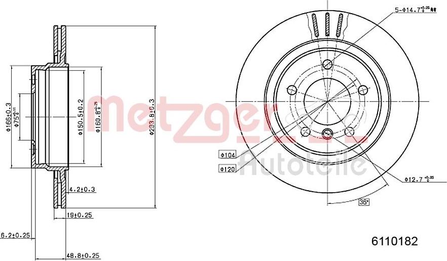 Metzger 6110182 - Əyləc Diski furqanavto.az