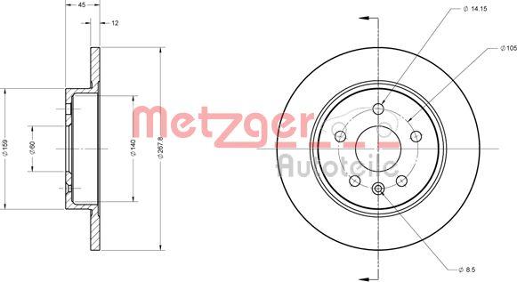 Metzger 6110130 - Əyləc Diski furqanavto.az