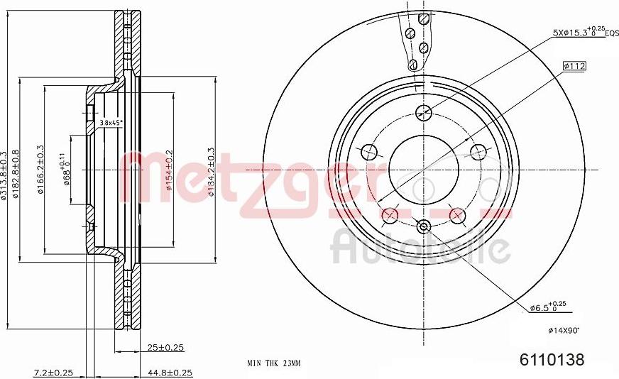 Metzger 6110138 - Əyləc Diski furqanavto.az