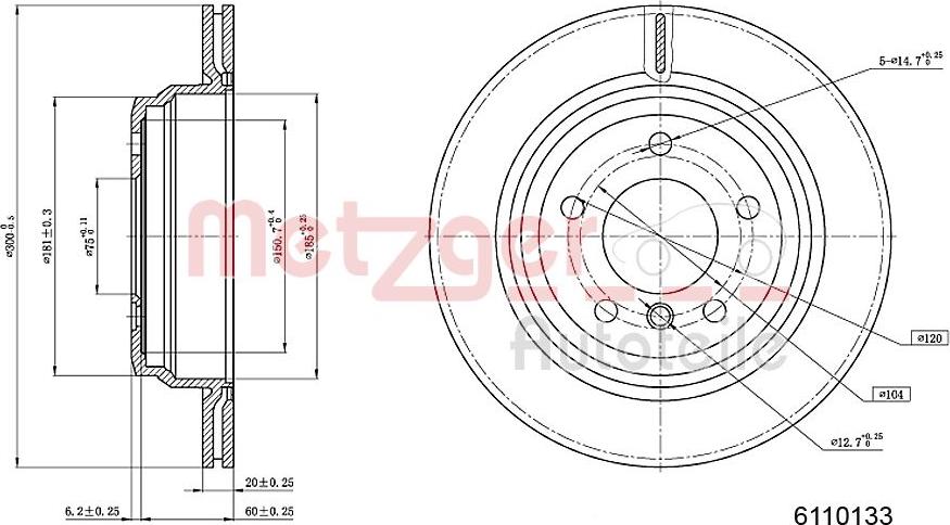 Metzger 6110133 - Əyləc Diski furqanavto.az