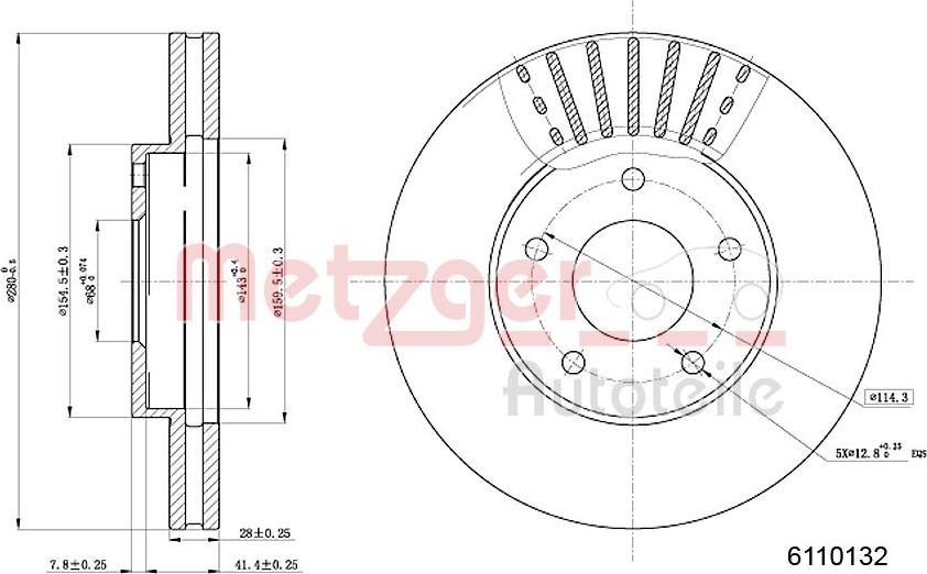 Metzger 6110132 - Əyləc Diski furqanavto.az