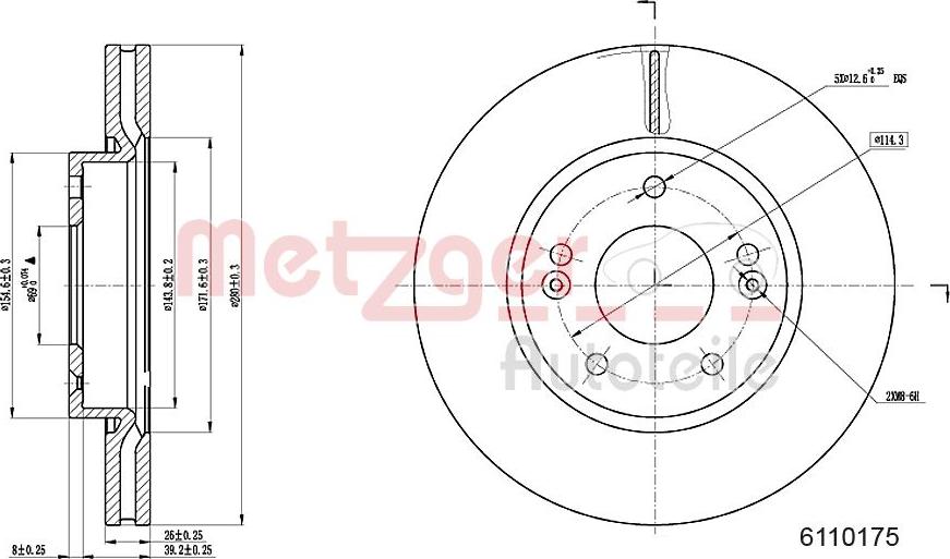 Metzger 6110175 - Əyləc Diski furqanavto.az