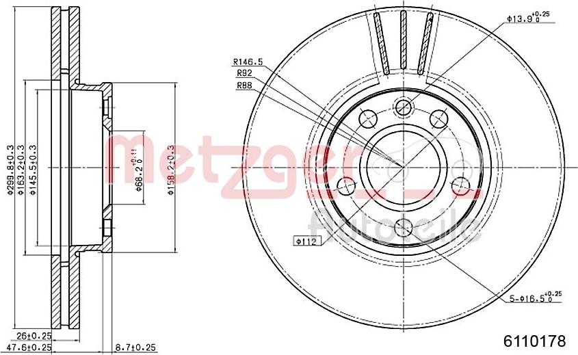 Metzger 6110178 - Əyləc Diski furqanavto.az