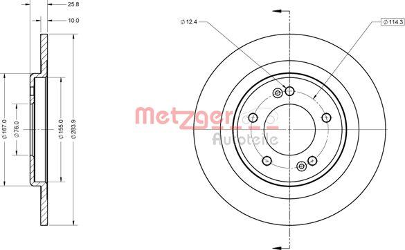 Metzger 6110846 - Əyləc Diski furqanavto.az