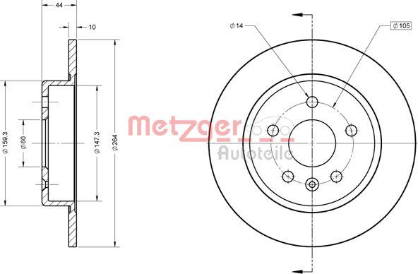 Metzger 6110847 - Əyləc Diski furqanavto.az