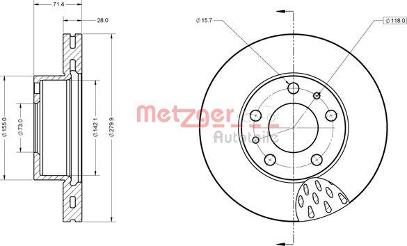 Metzger 6110851 - Əyləc Diski furqanavto.az