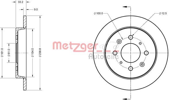 Metzger 6110857 - Əyləc Diski furqanavto.az