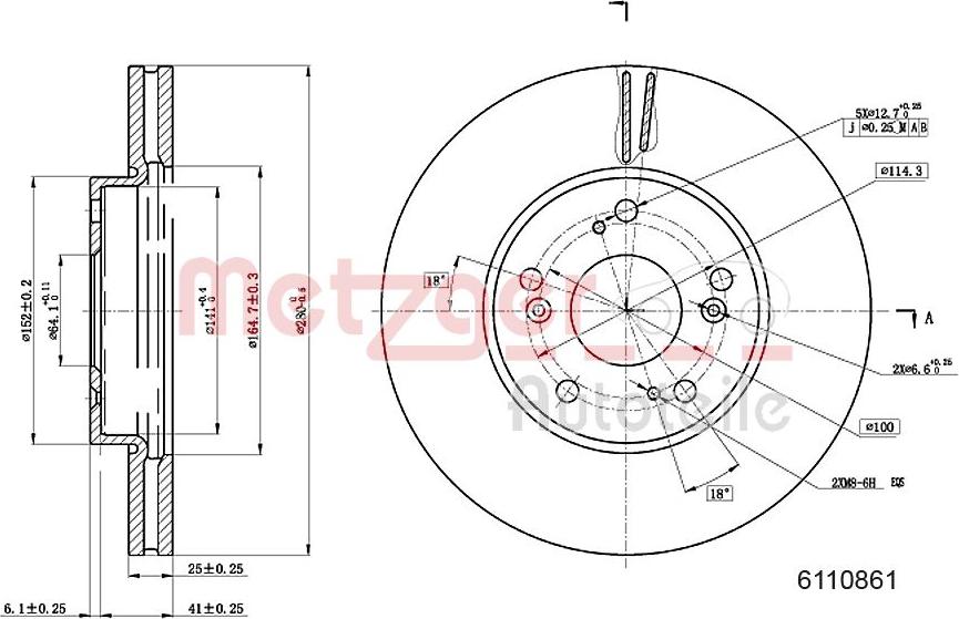 Metzger 6110861 - Əyləc Diski furqanavto.az