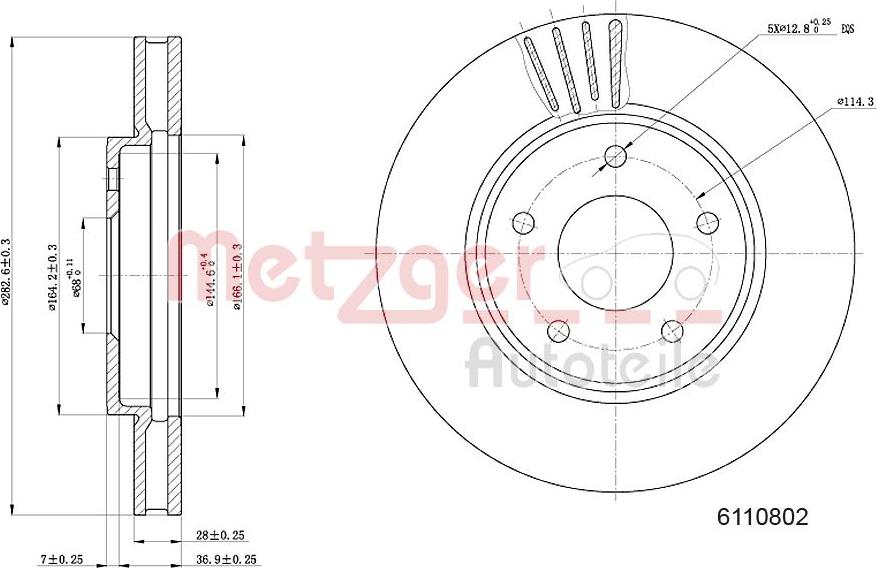 Metzger 6110802 - Əyləc Diski furqanavto.az