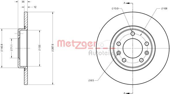 Metzger 6110815 - Əyləc Diski furqanavto.az