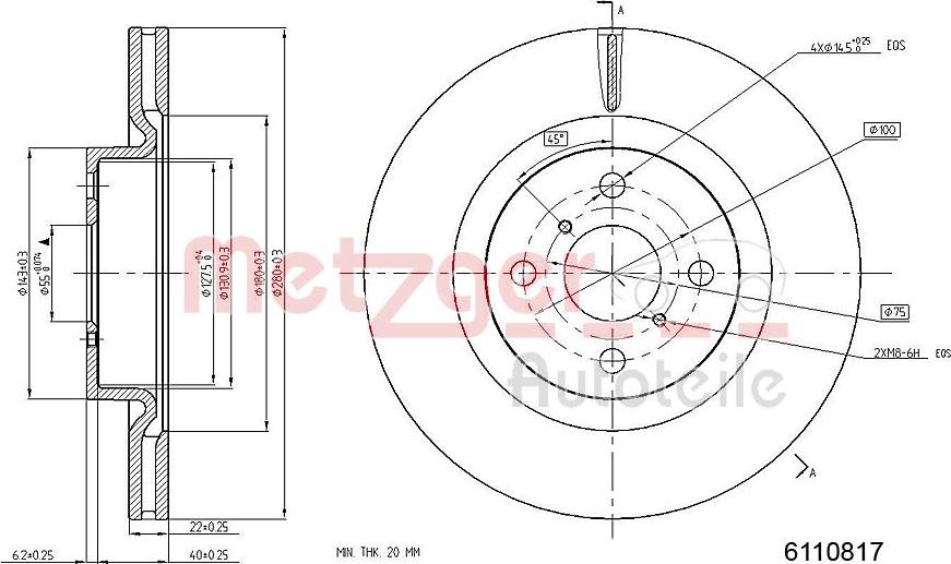 Metzger 6110817 - Əyləc Diski furqanavto.az