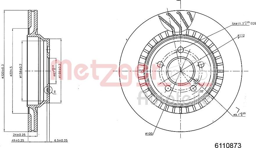 Metzger 6110873 - Əyləc Diski furqanavto.az