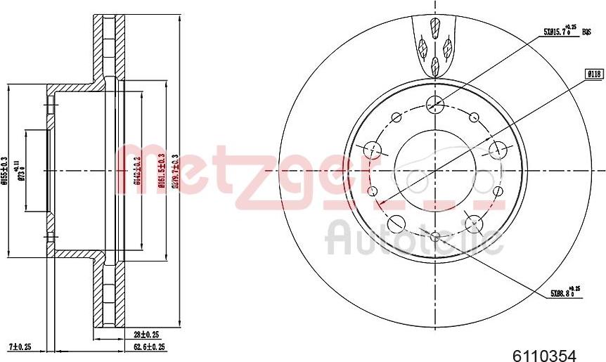 Metzger 6110354 - Əyləc Diski furqanavto.az