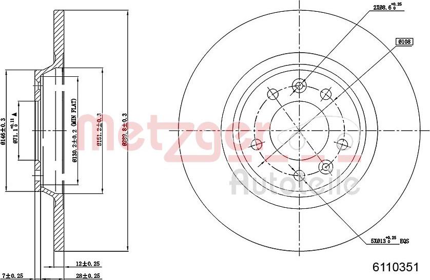 Metzger 6110351 - Əyləc Diski furqanavto.az