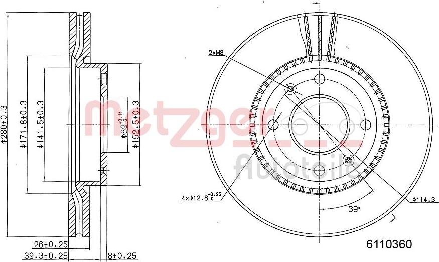 Metzger 6110360 - Əyləc Diski furqanavto.az