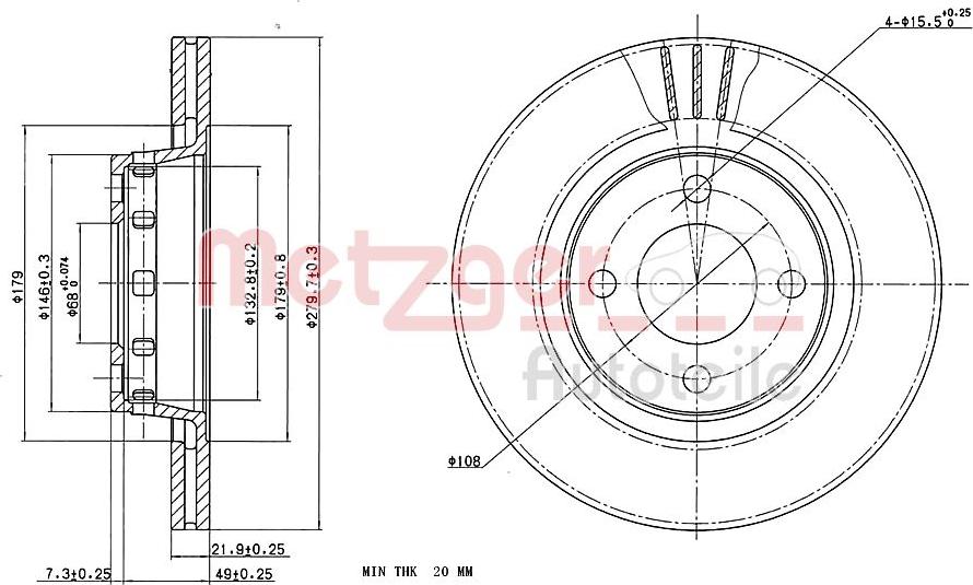 Metzger 6110305 - Əyləc Diski furqanavto.az