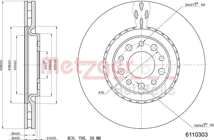 Metzger 6110303 - Əyləc Diski furqanavto.az