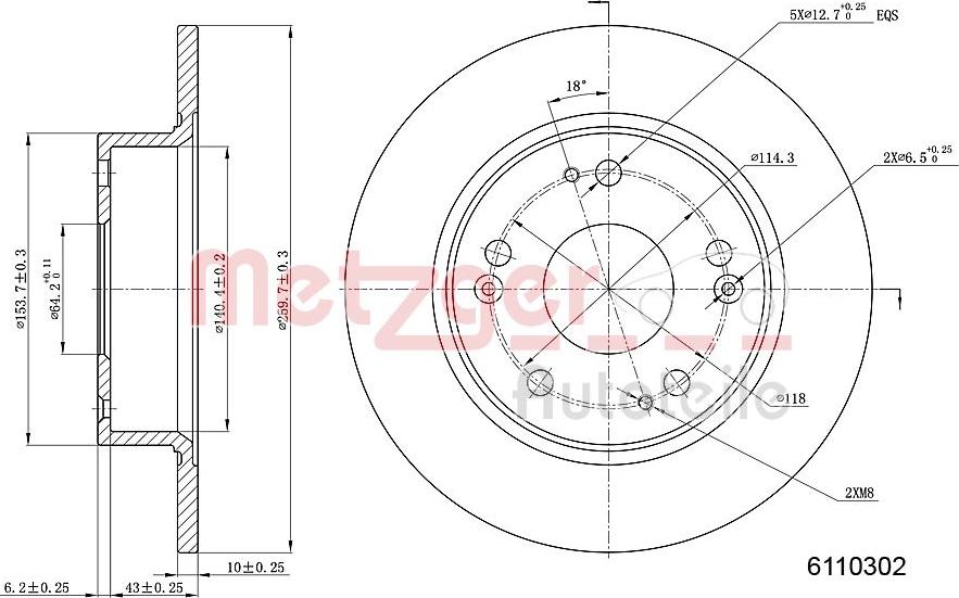 Metzger 6110302 - Əyləc Diski furqanavto.az