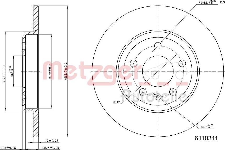 Metzger 6110311 - Əyləc Diski furqanavto.az